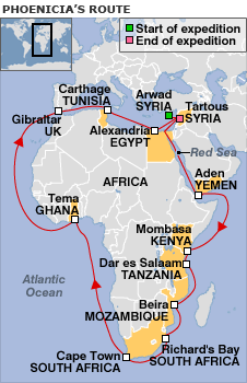 Phoenicia route map